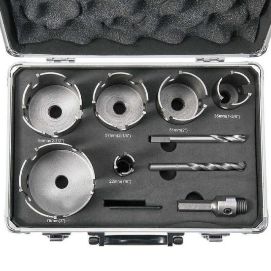 Coffret 9 scies cloches TCT Makita D-51297