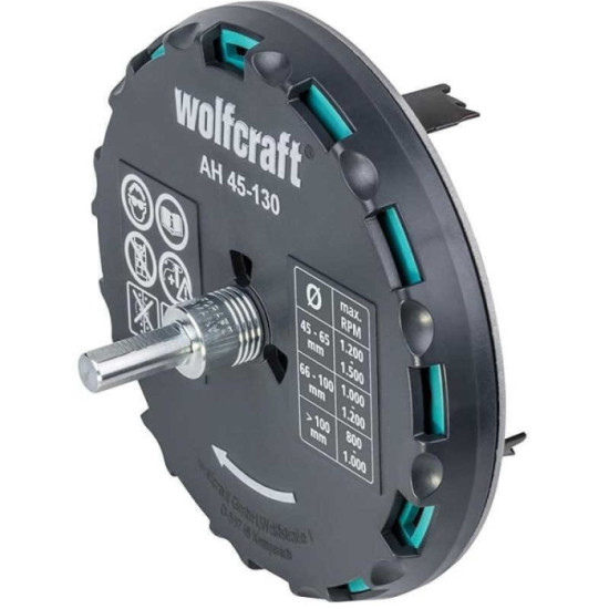 Scie cloche réglable Wolfcraft 5978000 Ø 45 à 130 mm