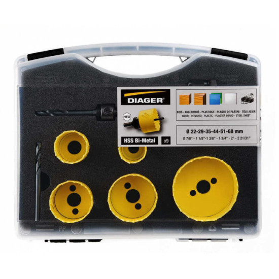 Coffret scies cloches bi-métal Diager 651C