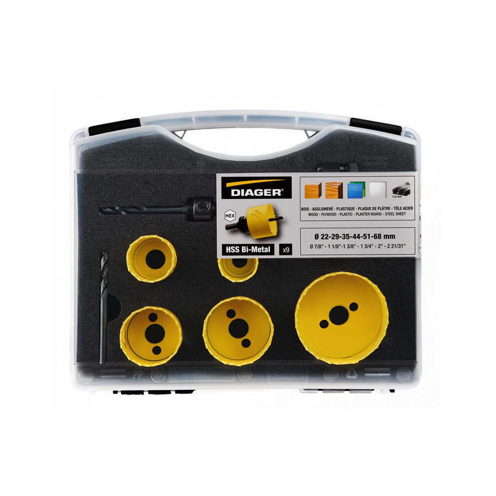 Coffret scies cloches bi-métal Diager 651C