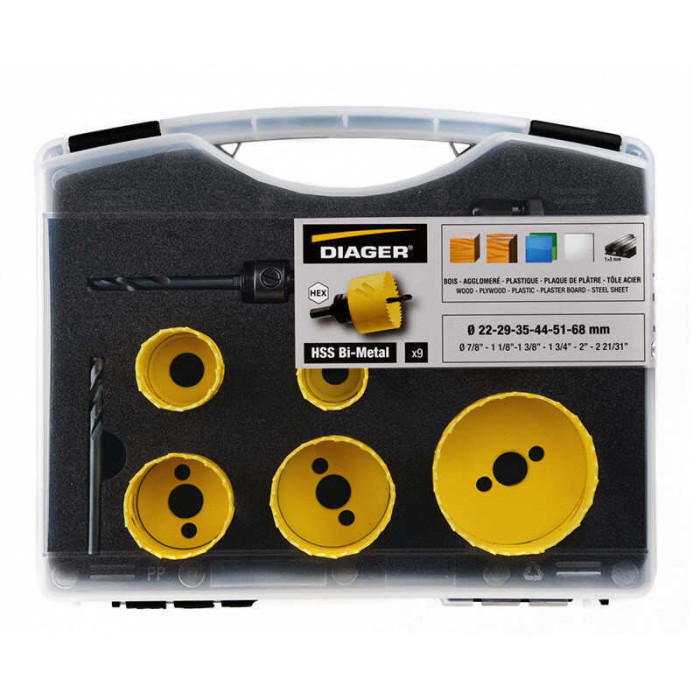 Coffret scies cloches bi-métal Diager 651C