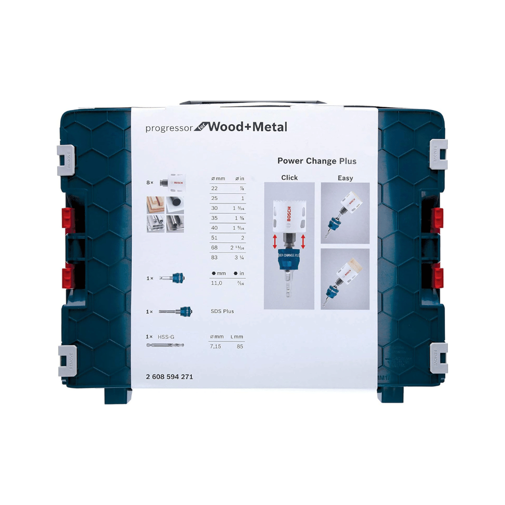 Coffret 8 trépans bois et métal Bosch Professional 2608594271
