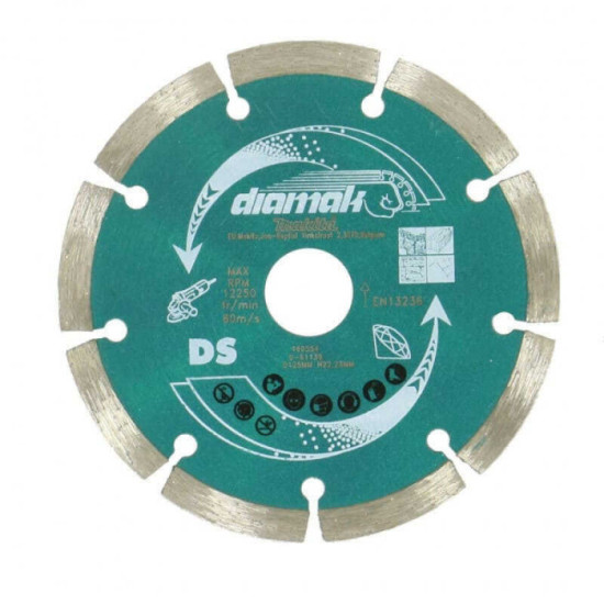 Disque diamant Makita D-65230 125 mm béton à sec
