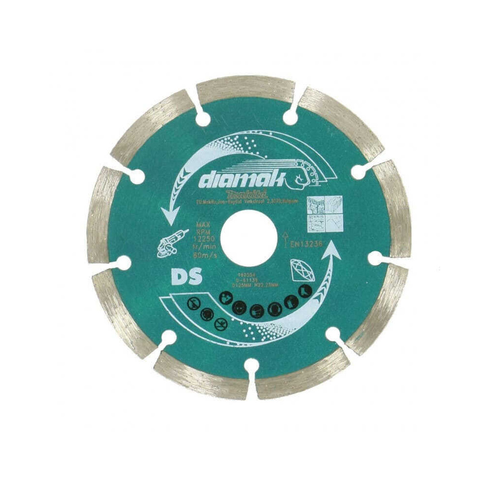 Disque diamant Makita D-65230 125 mm béton à sec