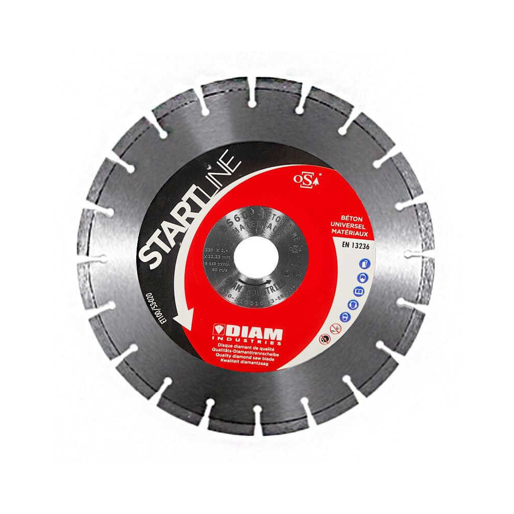 Disque diamant béton 125 mm Diam Industries BS60125-22