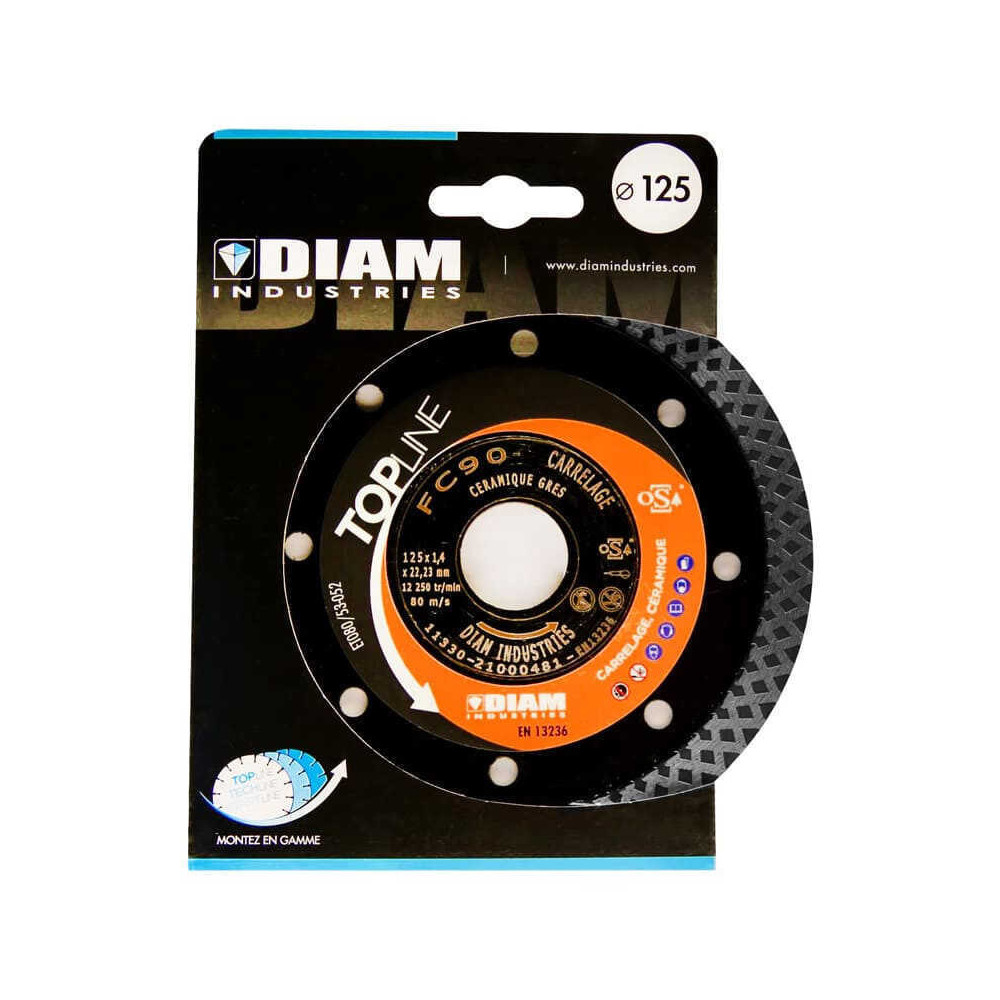 Disque diamant grès cérame Diam Industries FC90125-22