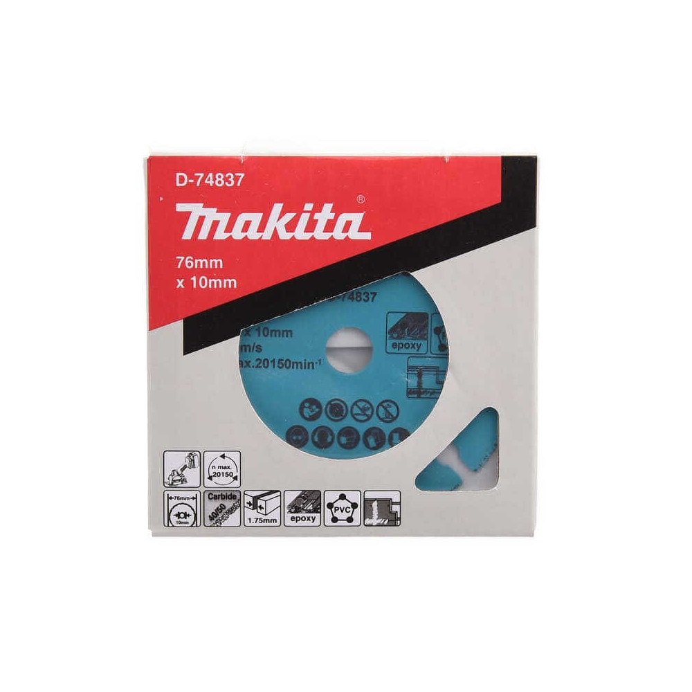 Disque diamant carbure Ø76 mm Makita D-74837