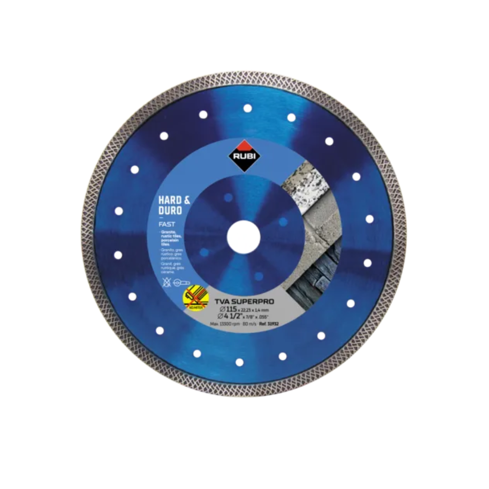Disque diamant matériaux durs O180X222 turbo viper tva Rubi 31934