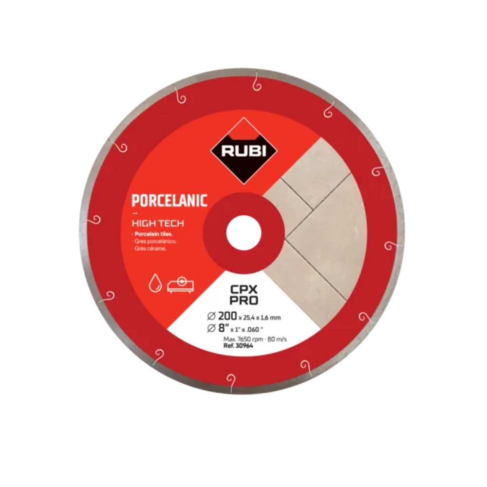 Disque diamant grès porcelaine O250X254 jslot cpx Rubi 30962