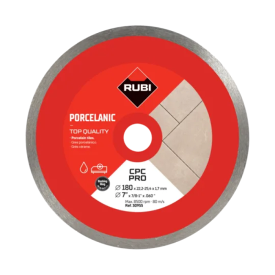 Disque diamant grès porcelaine O180X254 continu cpc Rubi 30955