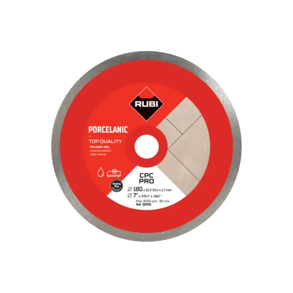 Disque diamant grès porcelaine O180X254 continu cpc Rubi 30955