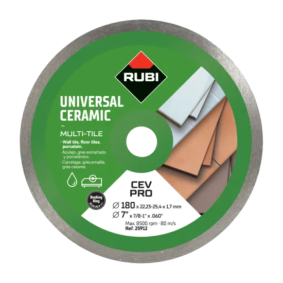 Disque diamant 200 mm pour carrelage cev 200 pro Rubi 25913