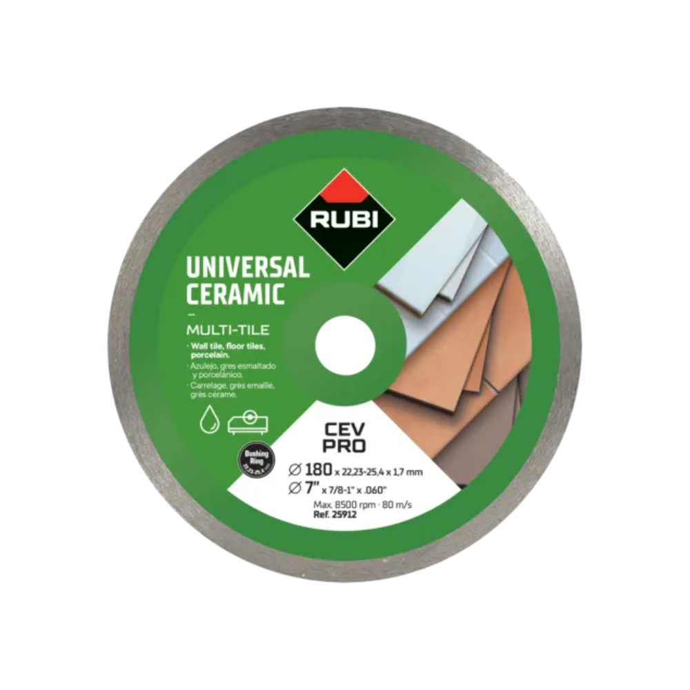 Disque diamant 200 mm pour carrelage cev 200 pro Rubi 25913