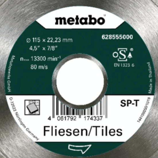 Meule de tronçonnage diamantée SP Metabo 628555000