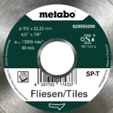 Meule de tronçonnage diamantée SP Metabo 628555000