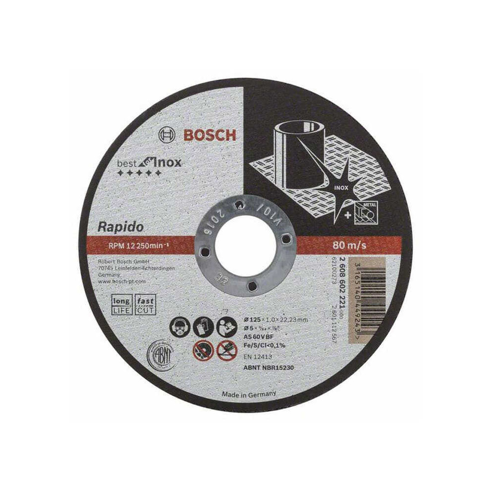 Disque à tronçonner inox Bosch 2608602221 Ø125 mm