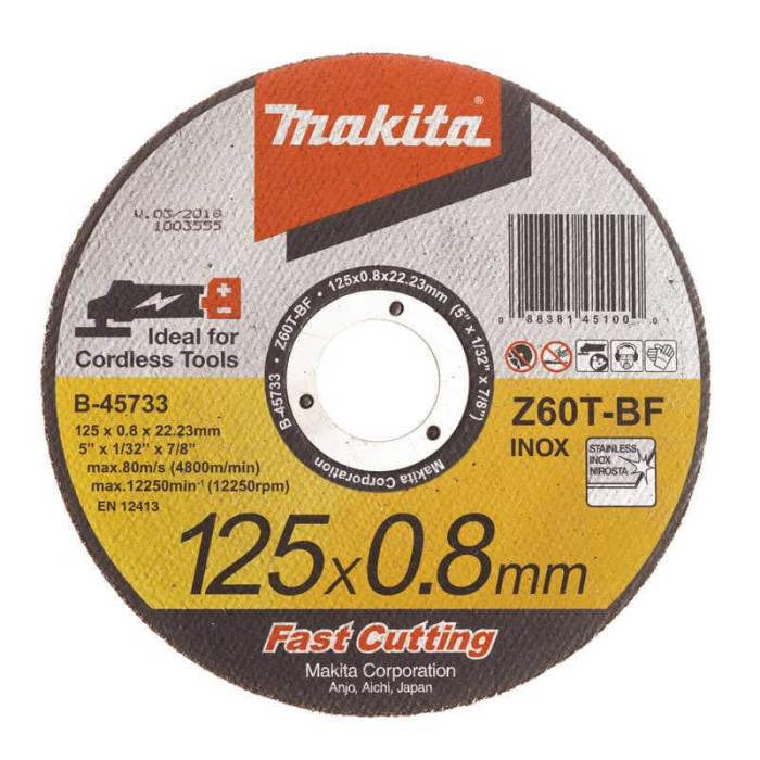 Disque meuleuse 125 mm métal inox Makita B-45733