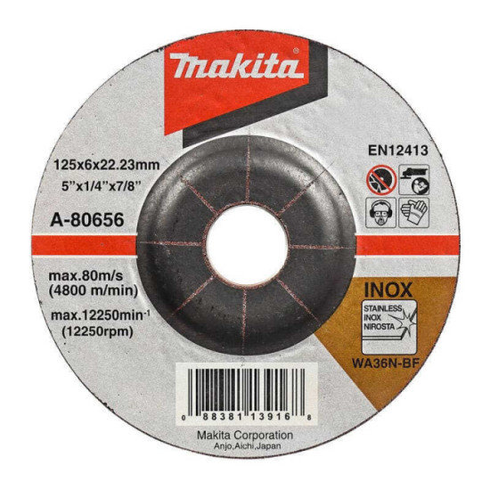 Meule à ébarber inox, pour meuleuses Makita A-80656