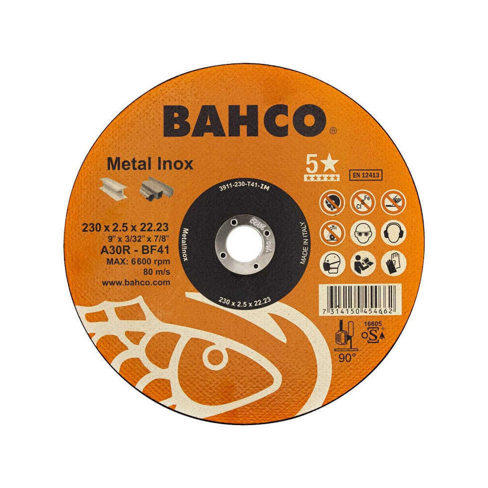 Disque à tronçonner inox Bahco 3911-230-T41-IM 230 mm