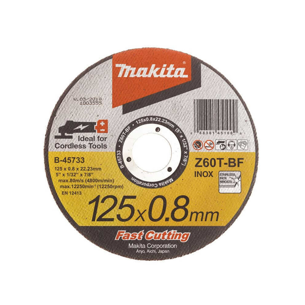 Lot 12 disques tronçonner métal inox b 45733 Makita B-45733-12
