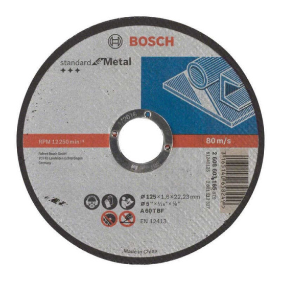 Disque à tronçonner Bosch PRO Metal 2608603165 Ø125