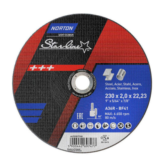 Disque à tronçonner Norton 66252837248 230 x 2,0 mm