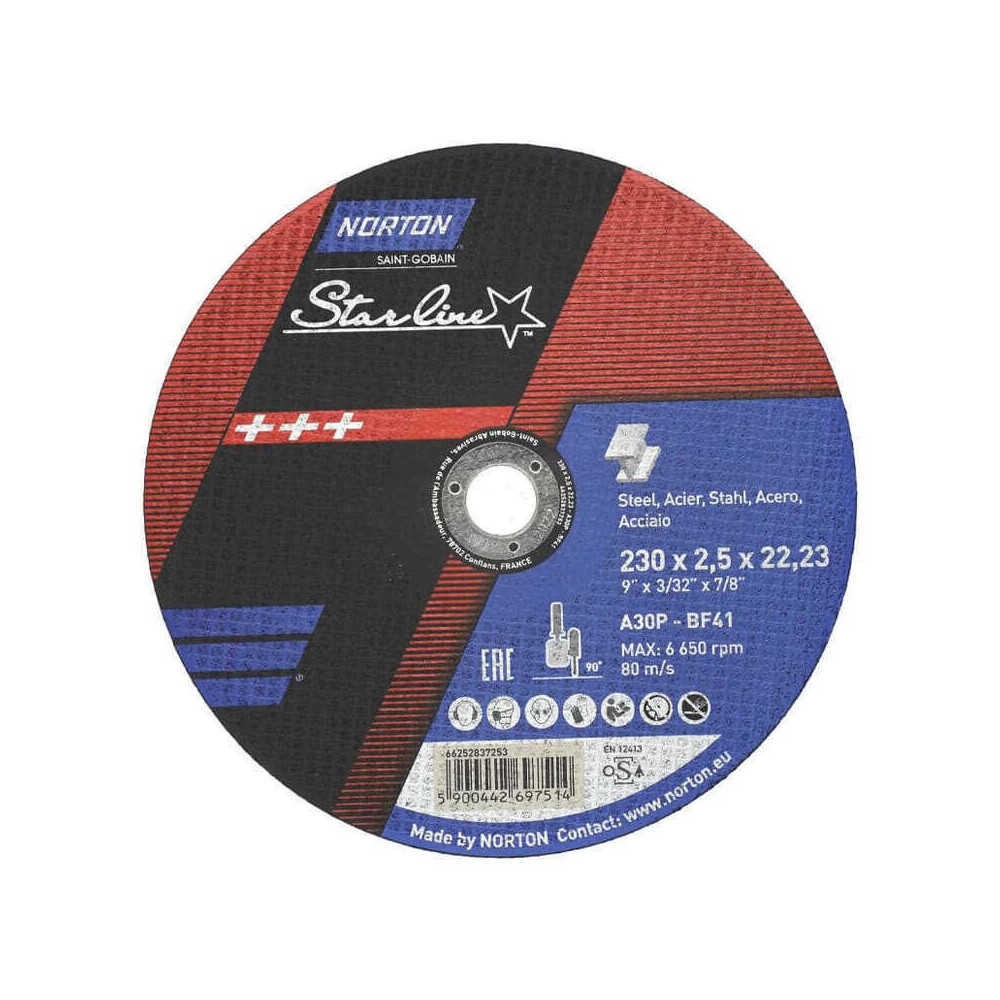 Disque à tronçonner Norton 66252837253 230 x 2,5 mm
