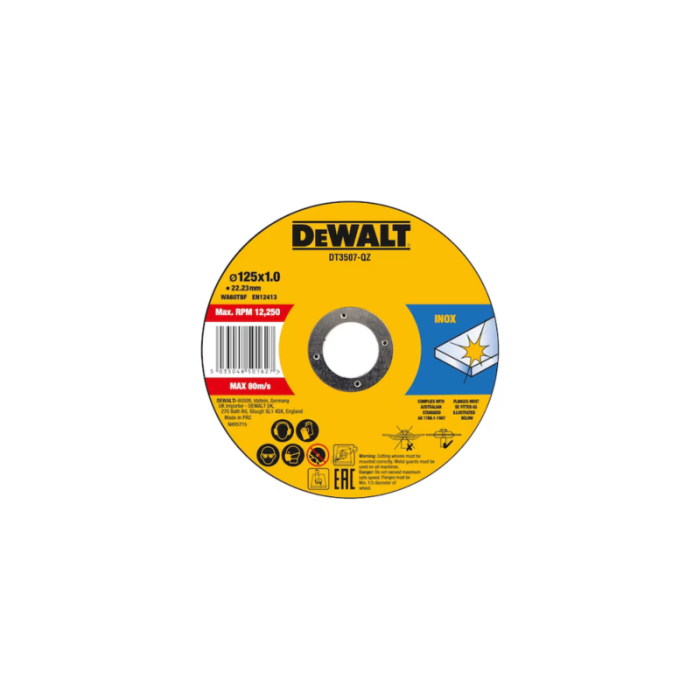 Disques à tronçonner inox Ø125 mm DeWalt DT3507-QZ