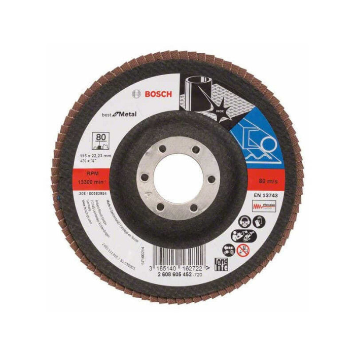 Plateau à lamelles PRO X571, bombé Bosch 2608605452