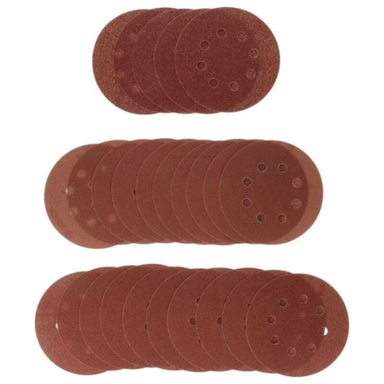 Lot d'abrasifs 125 mm grain 80 120 240 25 pcs Bosch Professional