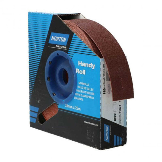 Rouleau abrasif Norton 63642531821 38 mm x 25 m G80