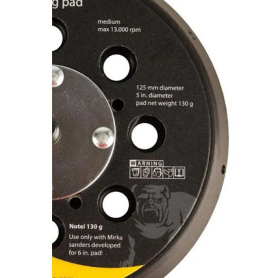 Plateau de ponçage net Ø125 mm 28 trous 130GR Mirka 8292502511