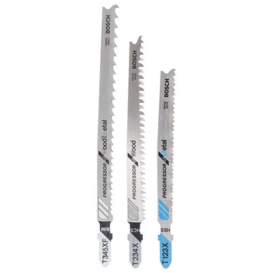 Pack 3 lames de scie sauteuse Bosch 2607010515