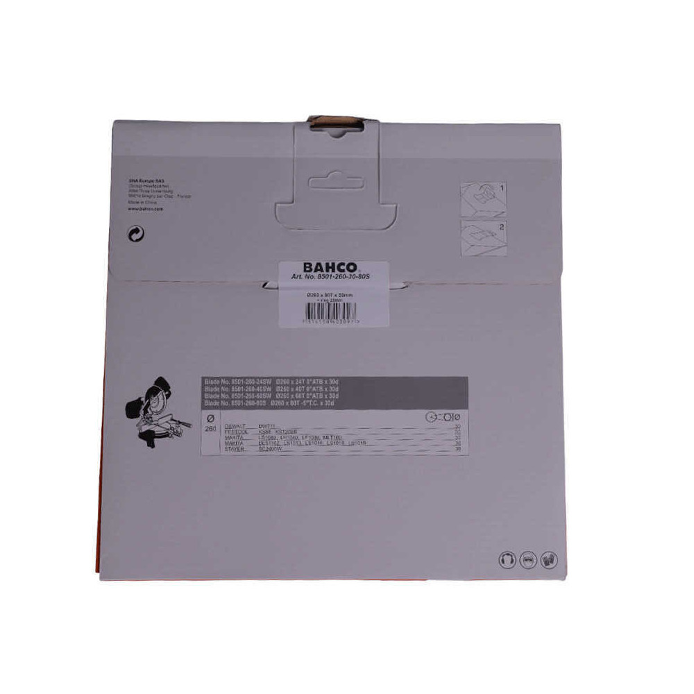 Lame de scie circulaire Bahco 8501-260-30-80S
