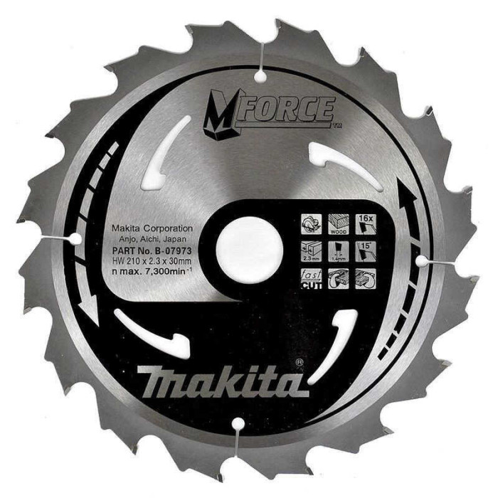 Lames carbures "MForce", pour bois Makita B-07973