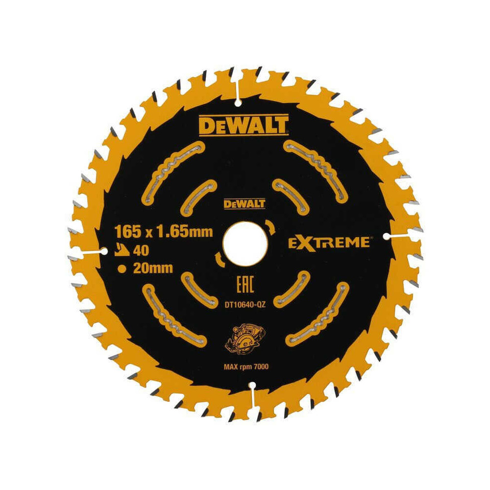 Lame DeWalt DT10640-QZ Extreme 165 x 20 mm 40 dents