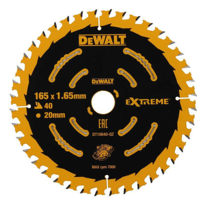 Lame DeWalt DT10640-QZ Extreme 165 x 20 mm 40 dents