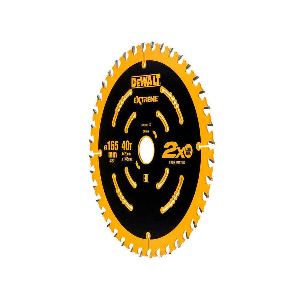 Lame DeWalt DT10640-QZ Extreme 165 x 20 mm 40 dents