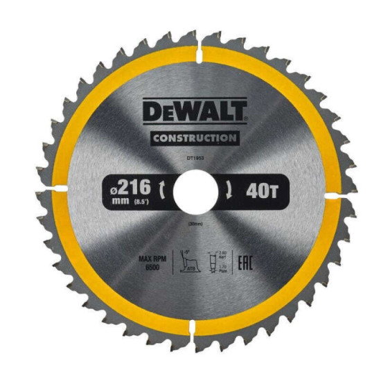 Lame scie circulaire DeWalt DT1953-QZ 40 dents