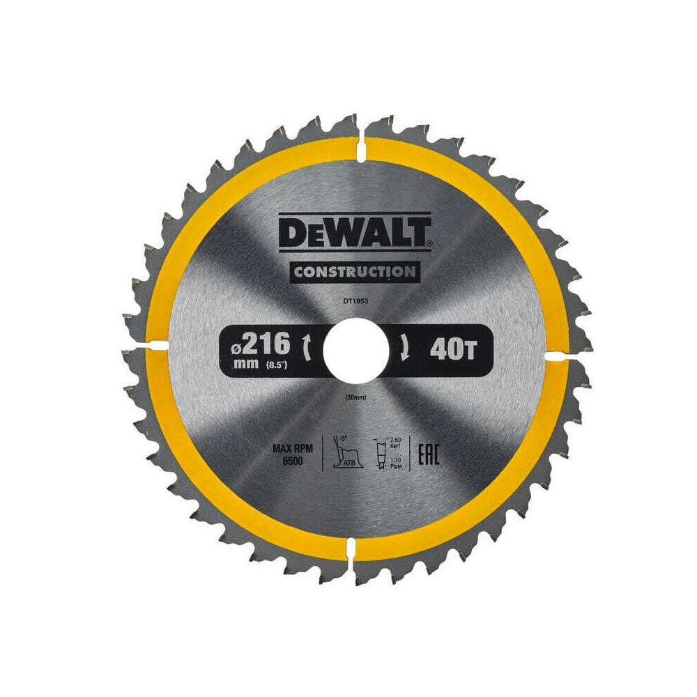Lame scie circulaire DeWalt DT1953-QZ 40 dents