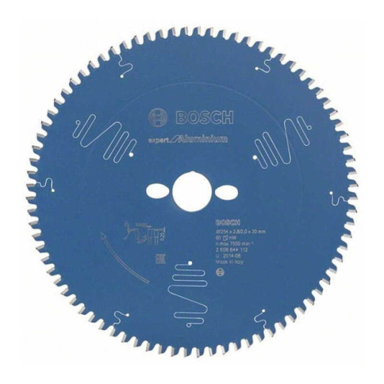 Lame scie circulaire alu Bosch 2608644112 Ø254 80 dents