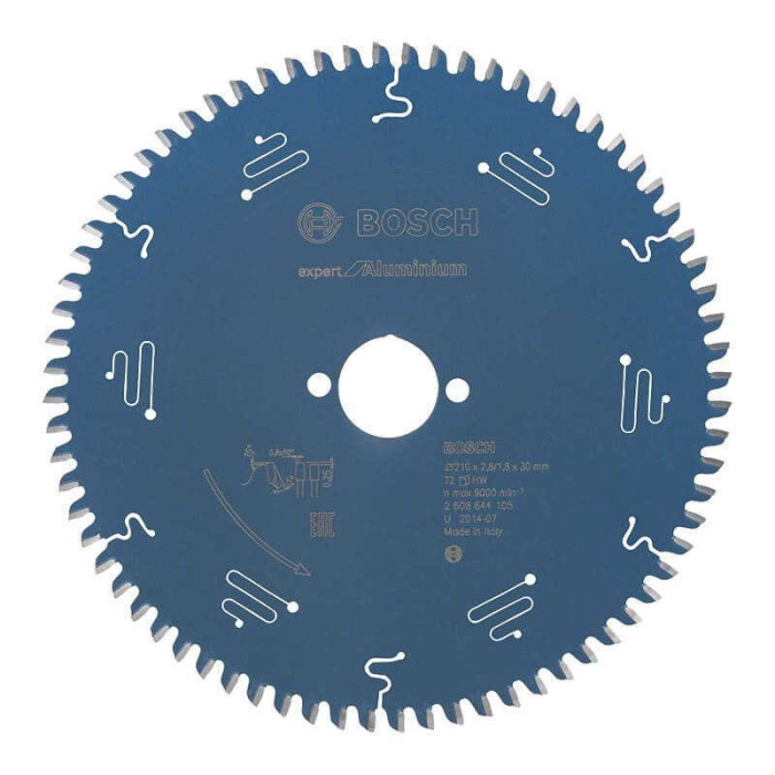 Lame scie circulaire alu Bosch 2608644105 Ø210 72 dents