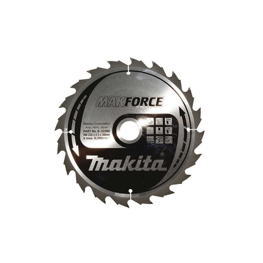Lames carbures "MakForce", pour bois Makita B-32269