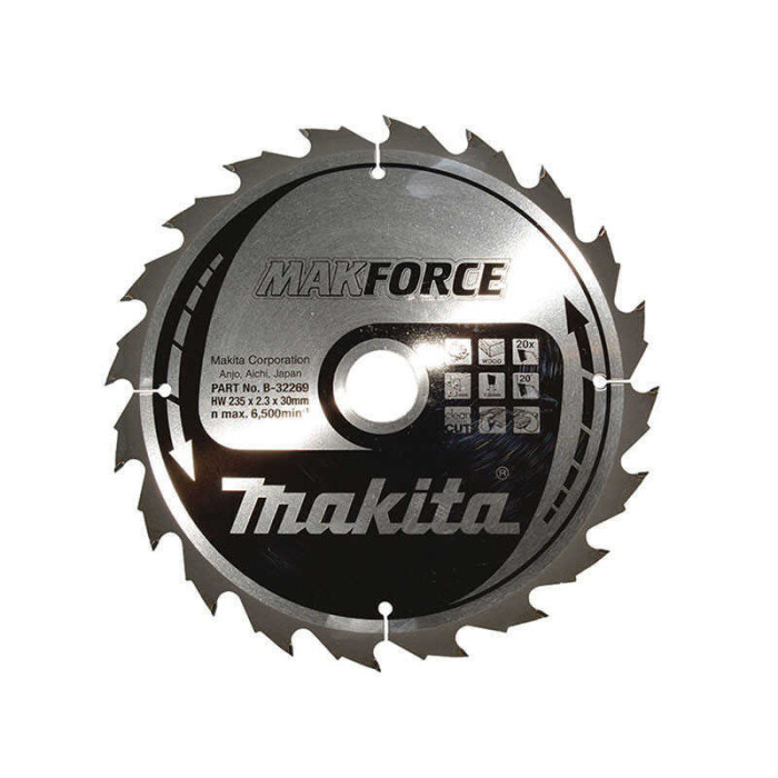 Lames carbures "MakForce", pour bois Makita B-32269