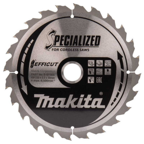 Lames carbure pour bois Makita E-01909