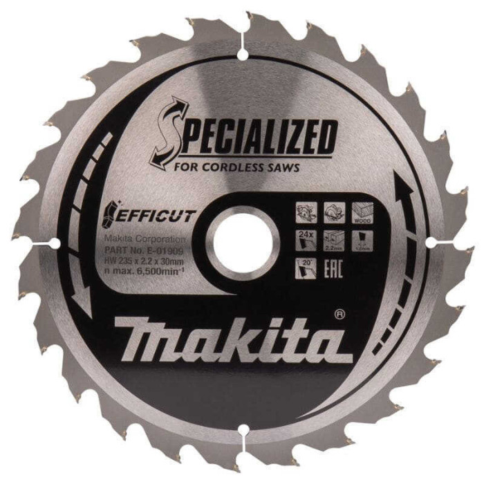 Lames carbure pour bois Makita E-01909