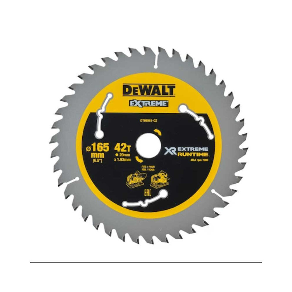 Lame DeWalt DT99561-QZ XR Runtime 165 x 20 mm 42 dents