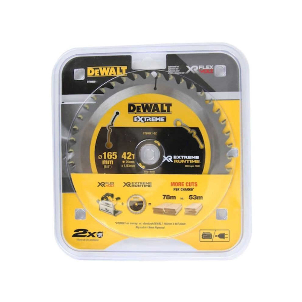 Lame DeWalt DT99561-QZ XR Runtime 165 x 20 mm 42 dents