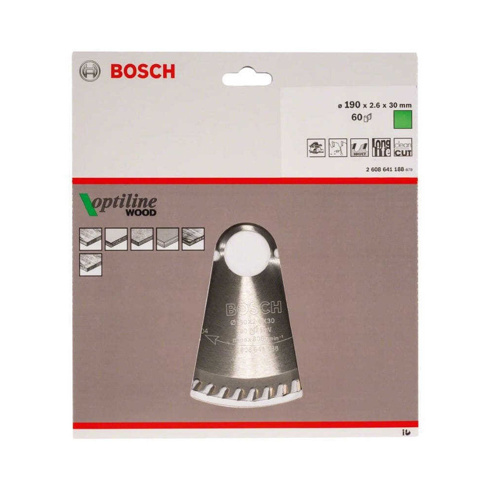 Lame PRO Wood Bosch 2608641188 Ø190 mm 60 dents