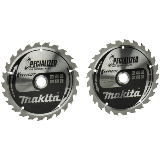 2 Lames 165x20x25D pour scies Makita B-62985-2